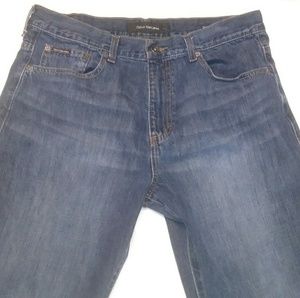 Calvin Klein Relaxed Straight Dark Wash Blue Jeans